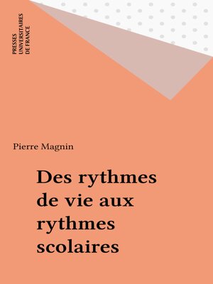 cover image of Des rythmes de vie aux rythmes scolaires